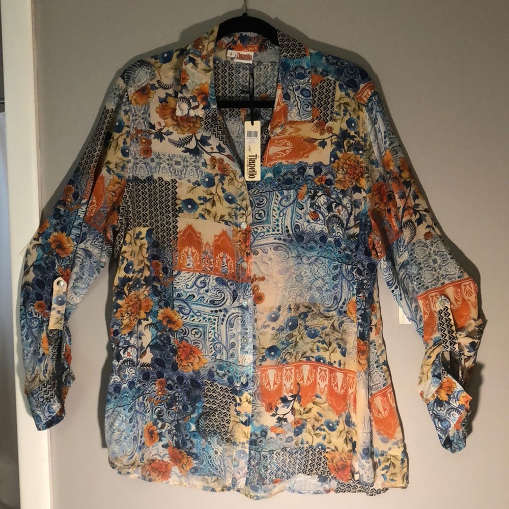 Gorgeous NWT Tianello Silk Blouse